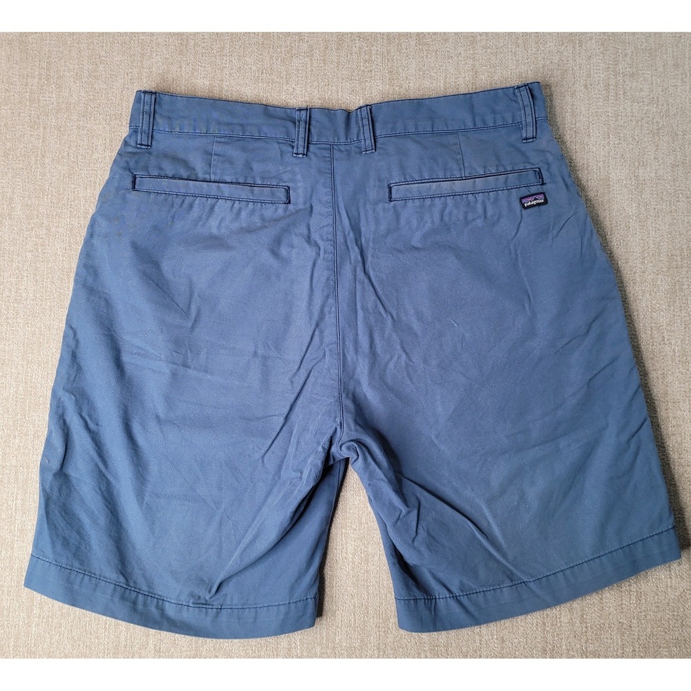 Patagonia Mens Chino Style Walking Shorts Flat Front Size 30 Blue - Picture 7 of 9
